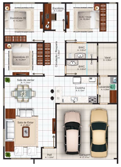 Plantas De Casas Modelos Planta Baixa Projetos