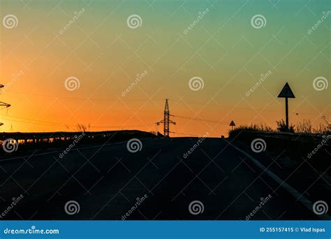 Electric Power Pylon, Electric Tower at Sunset Stock Image - Image of infrastructure, metal ...