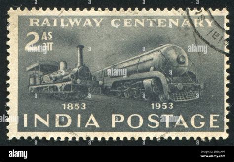 India Circa Stamp Printed By India Shows First Locomotive And