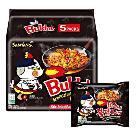 Buldak Hot Chicken Flavour Noodles Pack Of 5x140g 700g Korean Daraz Bd