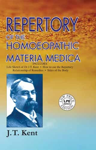 Repertory Of The Homeopathic Materia Medica By James Tyler Kent Drcart