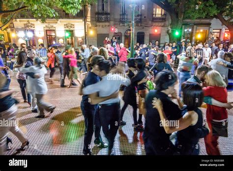 Buenos Aires Argentina,San Telmo,Plaza Dorrego,night nightlife evening ...