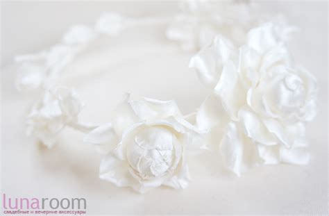 "Антуанетта белоснежная" свадебный венок - каталог шоурума свадебных ...