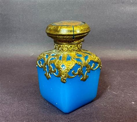 Opalina Baccarat Raridade Perfumeiro Azul Lindo A