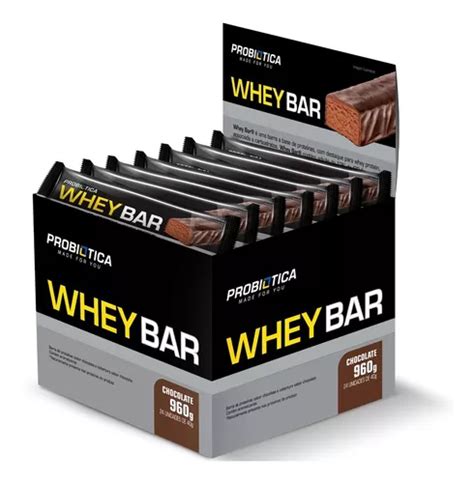 Barra De Proteina Whey Bar Low Carb Barras Probiotica Frete Gr Tis