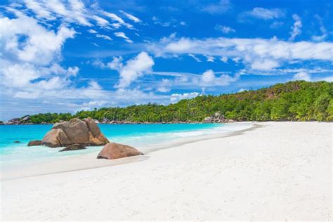 The Most Beautiful Anse Lazio Beach On Praslin Island Seychelles Stock