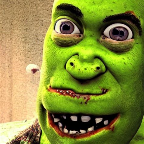 Krea Ai Unsettling Creepy Cursed Zombie Shrek High Qualit