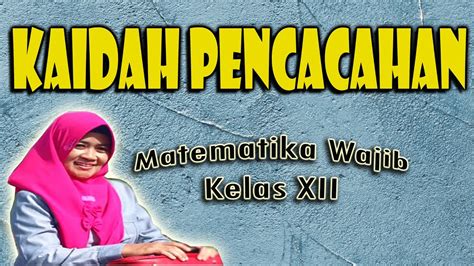 Kaidah Pencacahan Matematika Wajib Kelas Xii Youtube