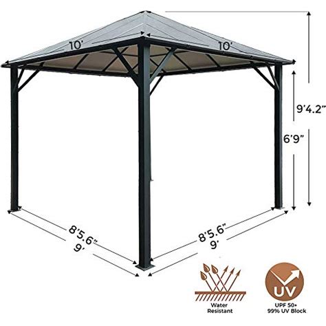 Asteroutdoor Outdoor Aluminum Hardtop Gazebo For Patios Insulated