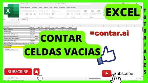 Como Contar Celdas Vacias En Excel Funcion Contar Si YouTube