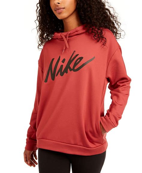 Nike Womens Therma Logo Fleece Training Hoodie Macys