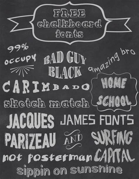 Free Chalkboard Fonts - Sarah Halstead