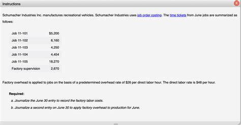 Solved Schumacher Industries Inc Manufactures Recreational Chegg