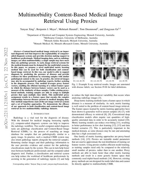 Multimorbidity Content Based Medical Image Retrieval Using Proxies DeepAI