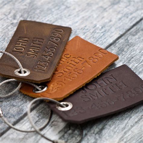 Personalized Custom Leather Luggage Tags – a cheery blossom