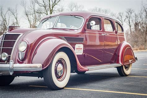 Maroon 1935 Chrysler Imperial Sedan 324 Cid Inline 8 3 Speed Manual ...