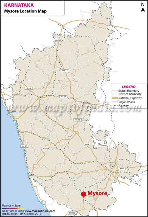 Mysore Map In Karnataka - Blythe Starlene