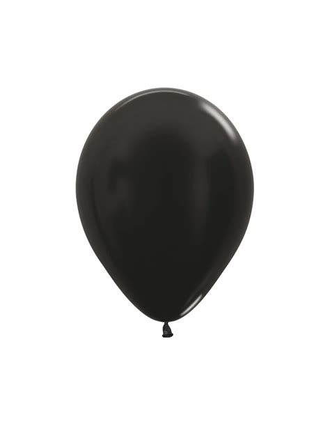 12 Ballons Sempertex Ø 30cm metallisiert Schwarz Ballon Müller ch