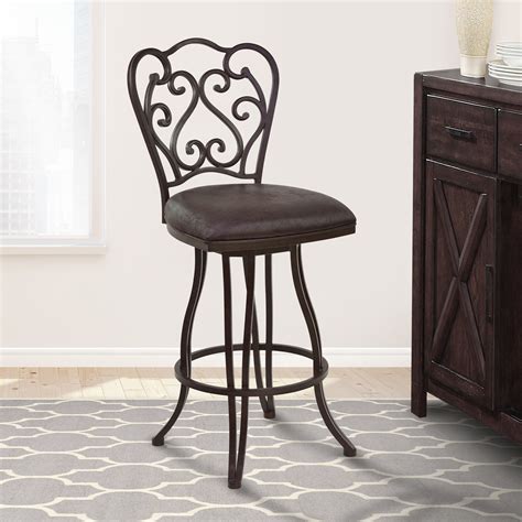 Marelana Presley Bar Height Metal Swivel Barstool In Bandero