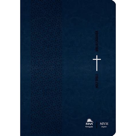 BIBLIA NVI BILINGUE PORTUGUES INGLES CAPA LUXO AZUL VIDA Shopee Brasil