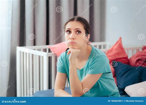 Sad Tired Desperate Single Mom Having A Moment To Breathe Stock Image