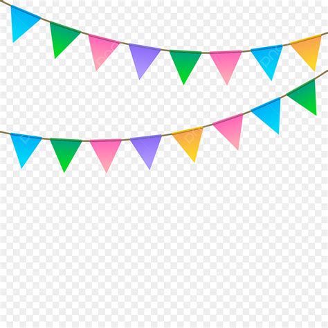 Colourful Bunting Clipart Transparent Background Party Bunting