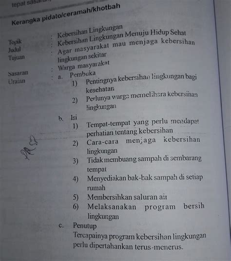 Contoh Outline Pidato