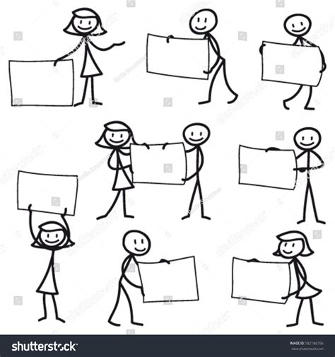 5647 Stick Figure Holding Sign Images Stock Photos And Vectors