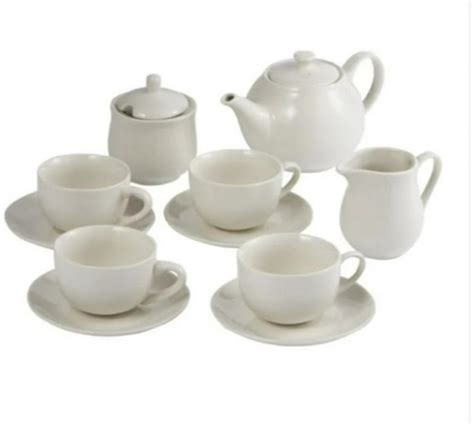 Iceberg Pack Of 17 Glass White Cup And Saucer Set Makro