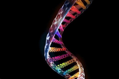 Premium AI Image | Colorful helix human DNA structure