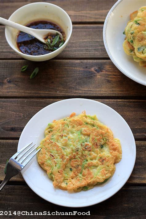 Zucchini Pancakes Chinese Style China Sichuan Food