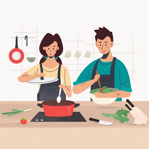 Cartoon People Cooking Set Isolated Vector Illustration Stock Clip