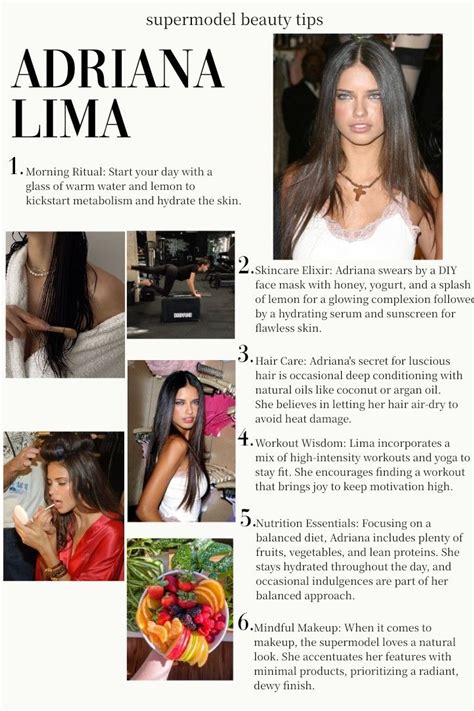 Supermodel Beauty Tips Adriana Lima In 2024 Beauty Hacks Model