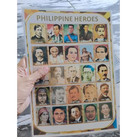 LAMINATED EDUCATIONAL CHARTS A4 Heroes Presidents Lupang Hinirang