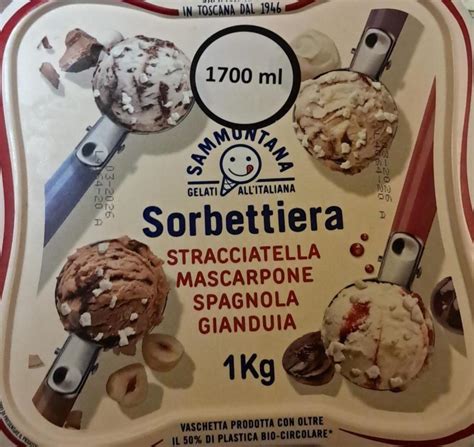 Sorbettiera Stracciatella Mascarpone Spagnola Gianduia Sammontana