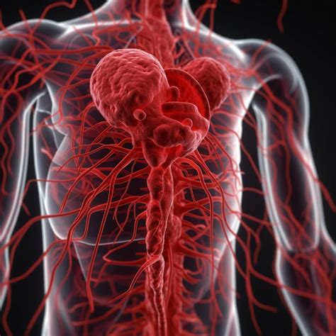 Premium Ai Image A Human Body With The Heart And The Blood Vessels Of