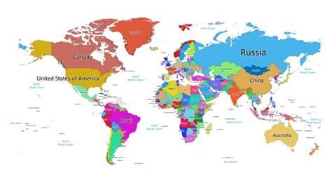 Fully Labeled Map Of The World Dorisa Josephina