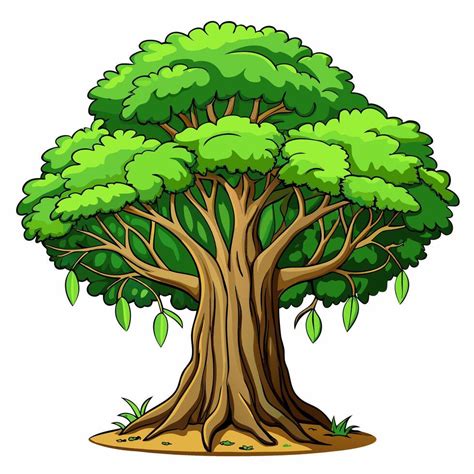cartoon tree illustration clipart perfect  kids  nature designs