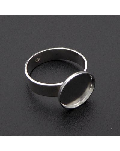 St Ck Sterling Silber Ring Rohling Mit Mm Fassung Ringgr Sse