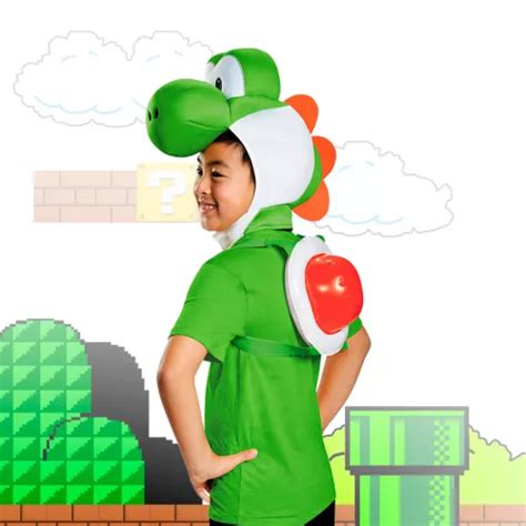 Super Mario Bros Disfraz Gorro Yoshi Para Niños Roleplay Kit Company