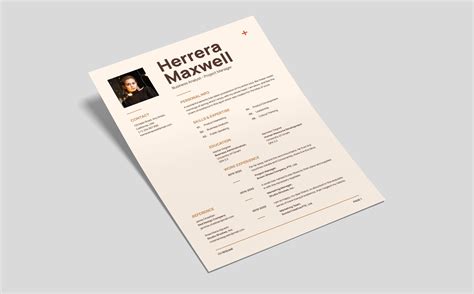 Project Manager Assistant Cv Resume Modern Swiss Style Masterbundles