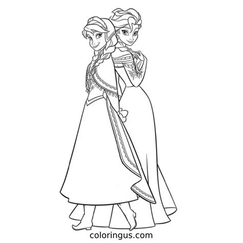 Anna Printable Coloring Page