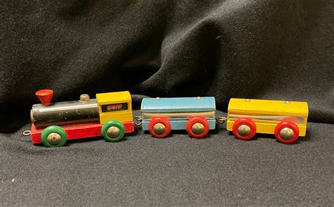 Brio Wooden Train With 2 Cars - Etsy