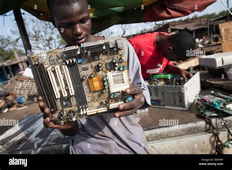 Electronic Waste In Agbogbloshie Dump Accra Ghana Stock Photo Alamy