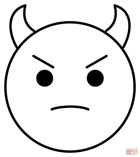 Angry Face Coloring Pages Coloring Home