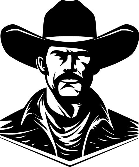 vaquero minimalista y plano logo vector ilustración 26706936 Vector