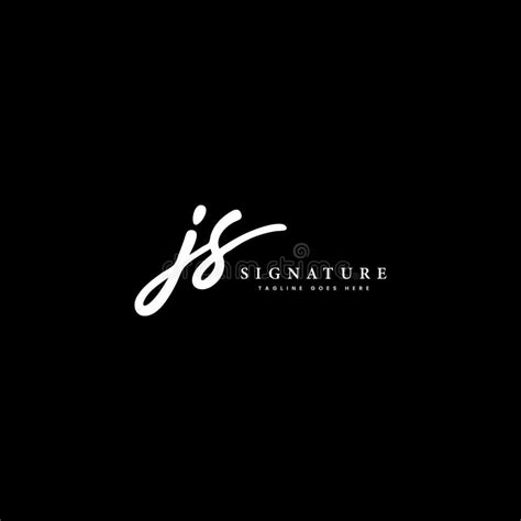 J S Js Initial Letter Handwritten And Signature Vector Image Logo Stock Vector Illustration