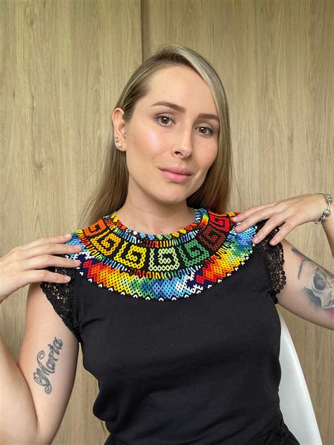 Beautiful Beaded Necklace From The Embera Tribe In Colombia