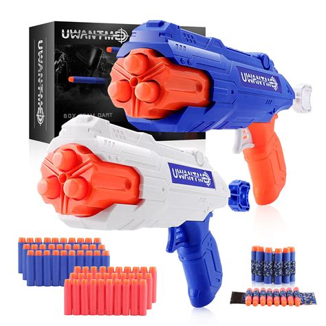 Buy Uwantme Blaster Toy 2 Pack With 60 Pack Refill Soft Foam Bullets