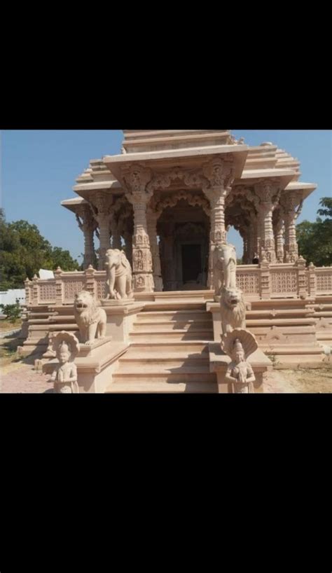 Brown Polished Pink Sandstone Temple For Decoration At Rs In Dausa